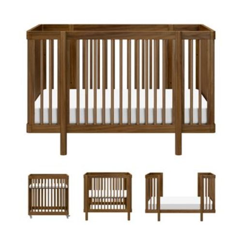 Babyletto Pogo 8-in-1 Convertible Crib with All-Stages Conversion Kits - Natural Walnut