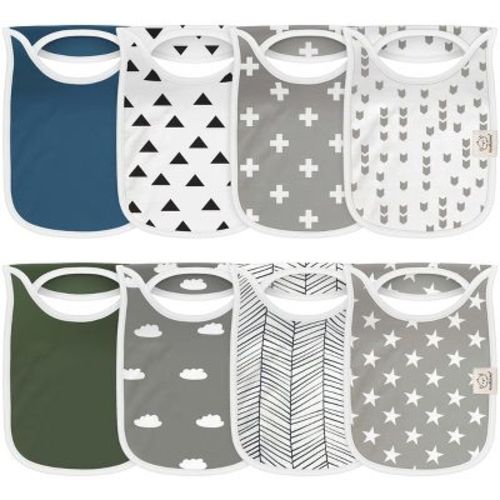 KeaBabies 8-Pack Hallo Baby Drool Bibs , Baby Bibs for Boys, Girls, Pull-on Bibs for Baby Boy, Baby Girl, Baby Bib Unisex