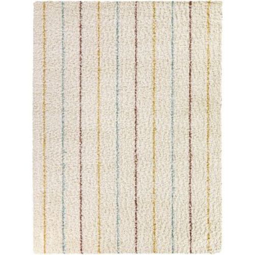 Balta Rugs 7'10"x10' Patricia Striped Shag Area Rug Cream/Blue