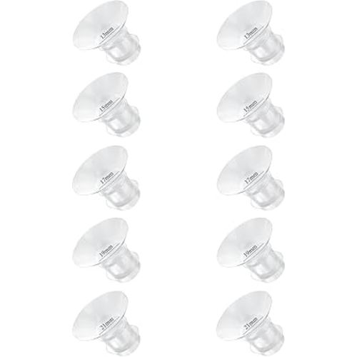 Flange Sizing Kit with 10PCS Flange Inserts 13/15/17/19/21mm Compatible with Momcozy/Spectra/Medela/Elvie/TESETE/Bellaaby,Flange Insert Kit for 24mm Flanges/Shield Breast Pumps