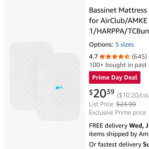 Amazon.com : bassinet mattress protector