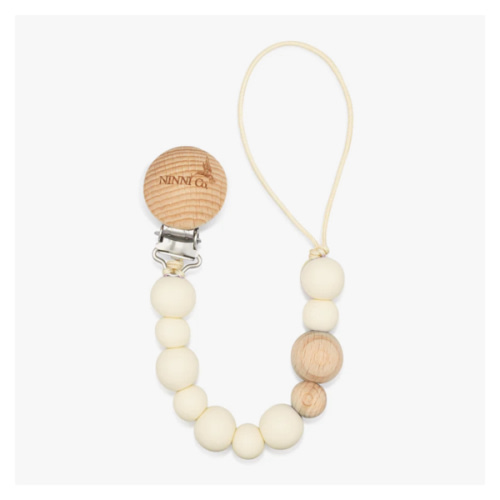 Ninni Co. Marshmallow Cream Pacifier Clip