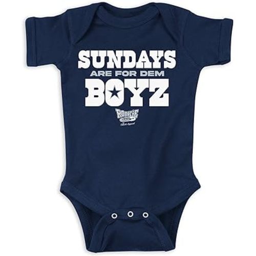 Sundays are for Dem Boyz Baby Apparel for Dallas Football Fans (NB-7T) (Navy Bodysuit, 12 Months)