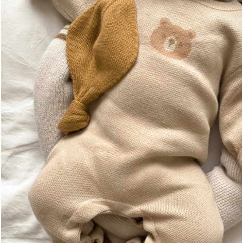Luna + Luca Bear Jacquard Jumpsuit