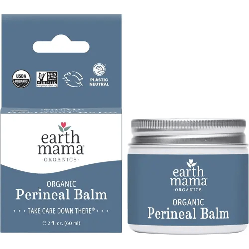 Earth Mama Organic Perineal Balm | Naturally Cooling Herbal Salve for Pregnancy and Postpartum Relief with Witch Hazel & Calendula, Feminine Care Essentials, No Benzocaine or Butane, 2-Fluid Ounce