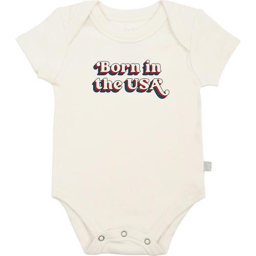 Organic Cotton Graphic Bodysuit | Born in the USA