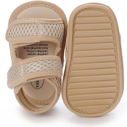 COSANKIM Infant Baby Boys Girls Summer Sandals Non Slip Soft Sole Toddler First Walker Crib Shoes (0-18 Months)