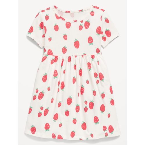 Printed Short-Sleeve Dress for Toddler Girls