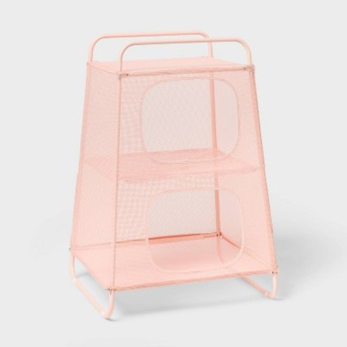 Kids' Mesh Plush and Toy Storage Tower Pink - Pillowfort™