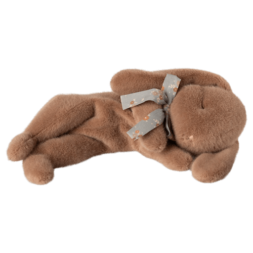 MAILEG SLEEPING BUNNY PLUSH, SMALL || SOFT BROWN