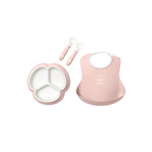 Mealtime set, 4 pcs: Powder pink
