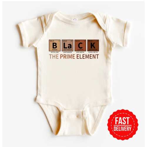 Afrocentric Baby Onesie: Black Prime Element, Melanin Magic