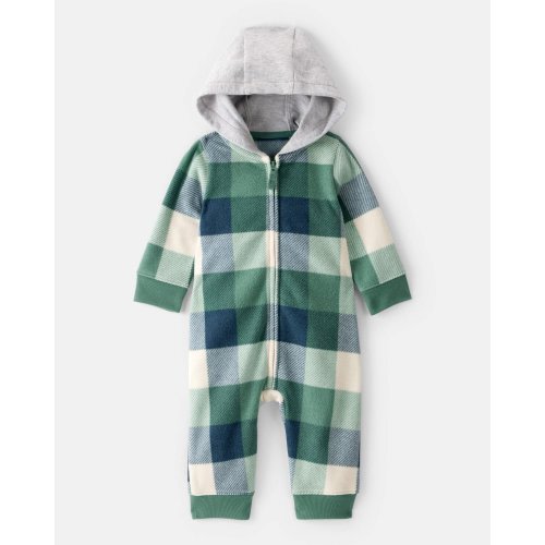 Baby Boy Plaid Print Long-Sleeve Jumpsuit - Plaid - Carter's | Carter's