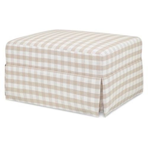 Namesake Crawford Gliding Ottoman - Tan Gingham