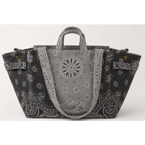 Bandana Tote Bag Large - Oversized Fabric Carryall for Work, Travel, School, Shoppong or Diaper Bag