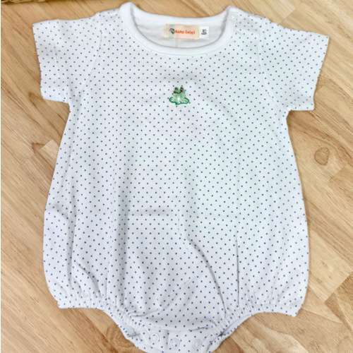 Luigi Kids White Chambray Dot Frog Bubble – Pink Sheep Boutique