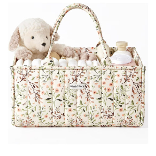 Blissful Diary Baby Nappy Caddy Organiser, Stylish Baby Diaper Caddy Storage Basket for Newborn Essentials and Diaper Station, Pastoral Daisy: Baskets & Liners: Amazon.com.au
