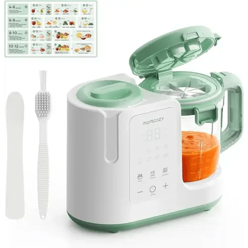 Momcozy AutoMeal Baby Food Maker – One-Step Auto Steam & Blend Food Processor, 15oz Large Cup & 6-Blade Design, Self-Cleaning, Auto 3-Stage Texture Settings for Effortless Homemade Baby Puree - TikTok Shop