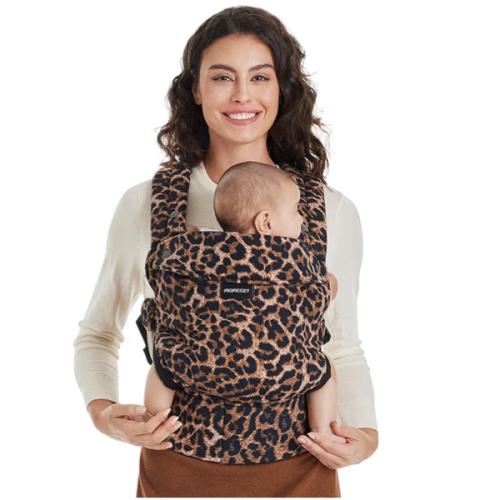 Momcozy Baby Carrier - Ergonomic, Cozy and Lightweight Carrier for 3-24 Months, Effortless to Put On, Ideal for Hands-Free Parenting, Enhanced Lumbar Support, Purehug for Infant to Toddler, Leopard