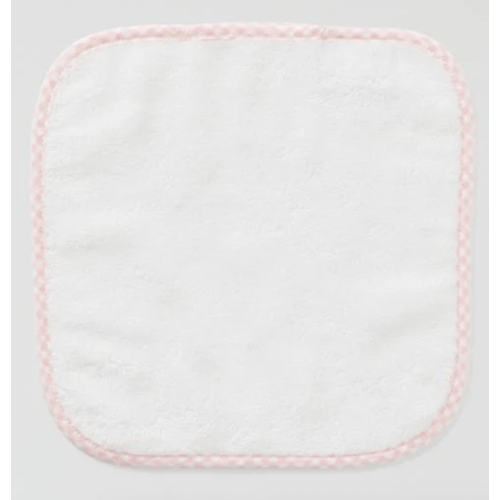 Baby Washcloths (pair), Light Pink Gingham