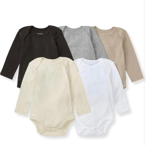 Burt's Bees Baby Bodysuits, Short Sleeve and Long Sleeve One-Pieces, 100% Organic Cotton
