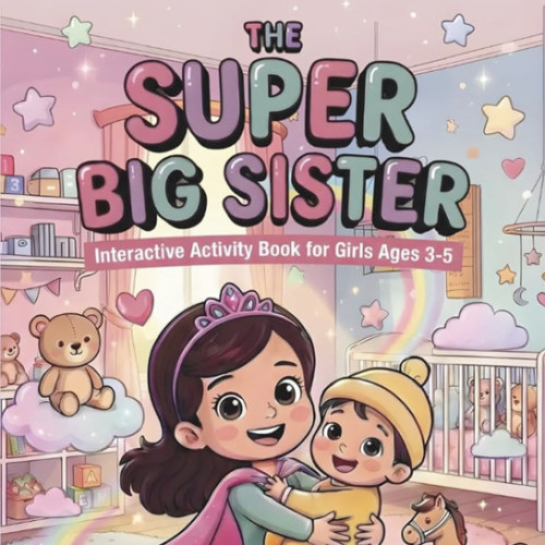 The Super Big Sister: Interactive Activity Book for Girls Ages 3-5 with I Spy Puzzles, Coloring Missions, and Sibling Prep Journal to Welcome a New Baby