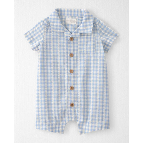 Baby Boy Seersucker Romper Made with Organic Cotton  - Little Planet | Carter's