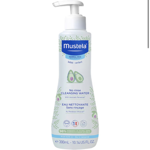 Mustela Baby Cleansing Water - No-Rinse Micellar Water - with Natural Avocado & Aloe Vera - for Baby's Face, Body & Diaper - 1 or 2-Pack - Various Sizes