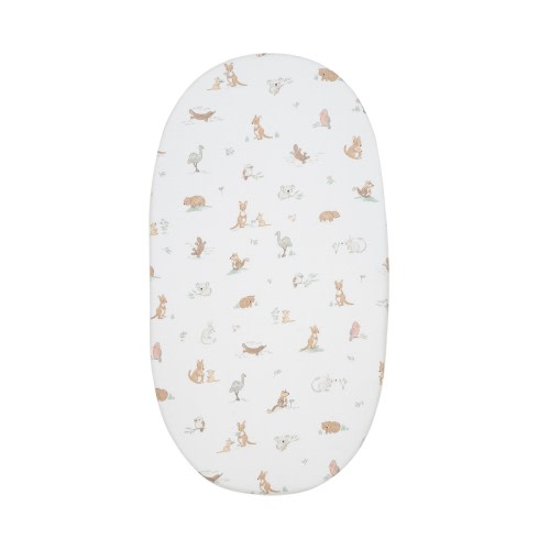 Living Textiles Bassinet Fitted Sheet Australiana - Baby Bunting