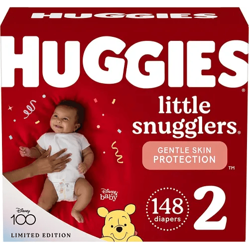 Huggies Little Snugglers Baby Diapers, Size 2 (12-18 lbs), 148 Ct