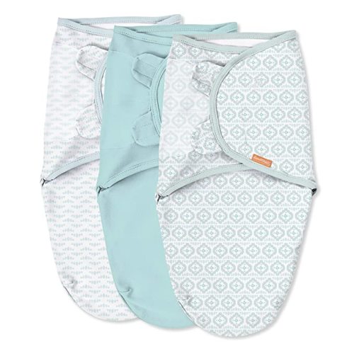 SwaddleMe Original Swaddle - Size Small/Medium, 0-3 Months, 3-Pack (Newport Shores) Easy to Use Newborn Swaddle Wrap Keeps Baby Cozy and Secure and Helps Prevent Startle Reflex