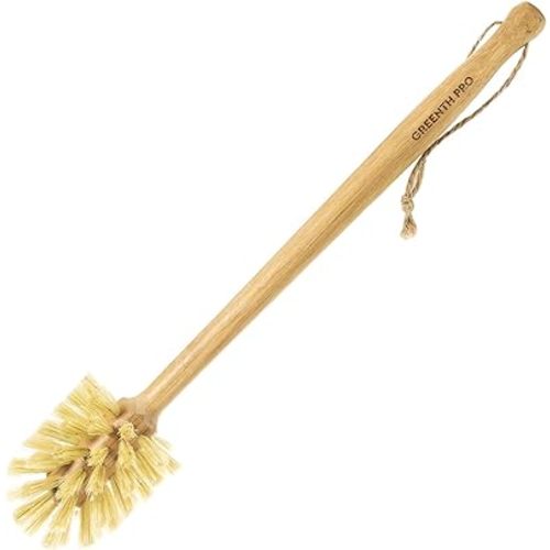 Nature Bamboo Bottle Brush with Sisal Bristle - Long Handle Hanging Design Cleaning Brush for Water Bottles Baby Bottles Sports Bottles Glasses Water Glasses Wine Glasses