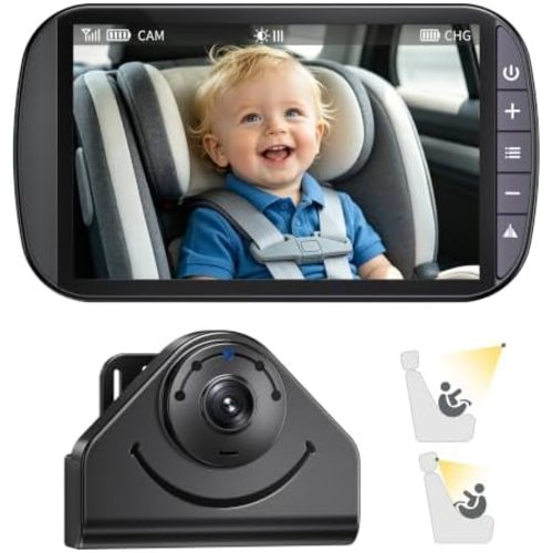 Wireless Baby Car Camera Monitor – USB & Battery Powered Plug and Play