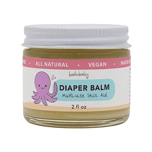 Diaper Balm by Balm Baby – Natural Organic Diaper Rash Cream & Multipurpose Baby Skin Ointment with Organic Calendula, Vegan - Soothing, Healing, Moisturizing – Newborn Cradle Cap
