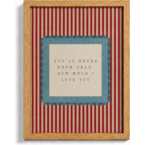 Wood Framed Love Quote Wall Art How Much I Love You Wall Decor 12 X 16 In