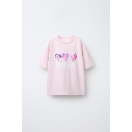 KPOP DEMON HUNTERS™ NETFLIX © PRINTED T-SHIRT - Pink | ZARA United States