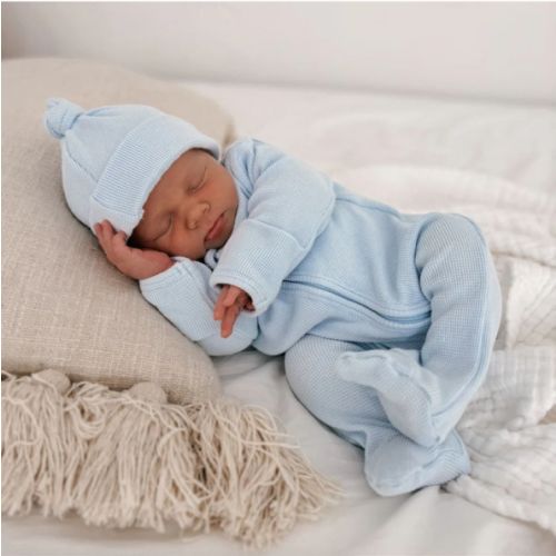Newborn Boys Onesie - Baby Blue | 3 Little Crowns