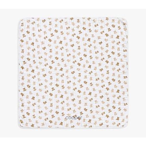 Organic Teddy Bear Oversized Muslin Baby Blanket , Multi , 47x47