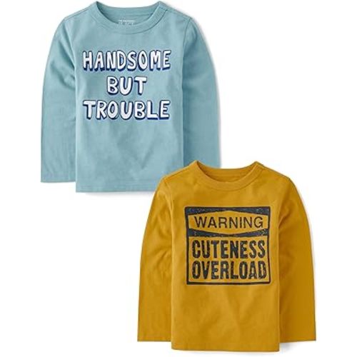 The Children's Place,Baby Boys,and Toddler Assorted Everyday Long Sleeve Graphic T-Shirts