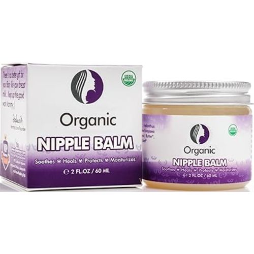 Mommyz Love Nipple Cream for Breastfeeding - Nipple Butter to Soothe Sore Dry & Cracked Nipples After a Single Use - Pediatrician Tested & USDA Certified Organic - Soothing & Moisturizing Nipple Cream