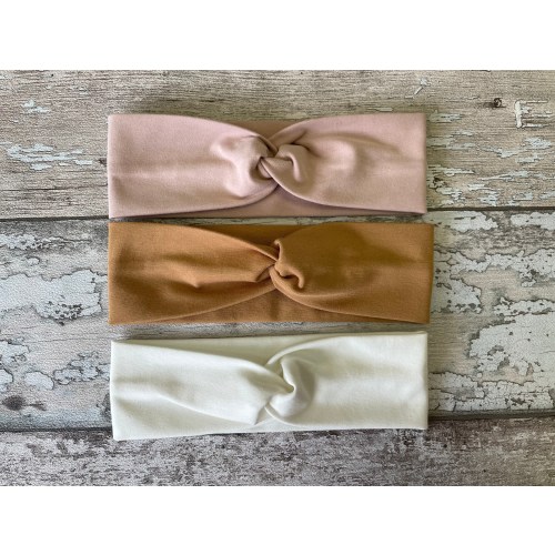 Twisted pastel headband, Baby headband, headband for girls, newborn headband, Set of 3 twisted headbands