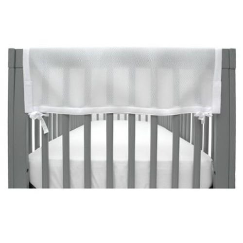 BreathableBaby Classic Breathable Mesh RailGuard Crib Rail Cover - Short Side: Solid Pattern, 27" Width