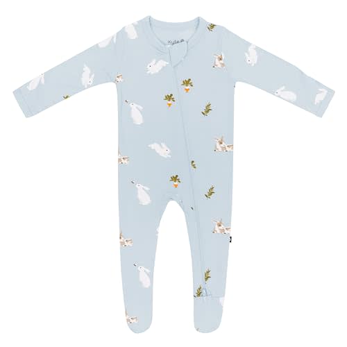 KYTE BABY Unisex Zipper Closure Footies, Rayon Made From Bamboo, 0-24 Months