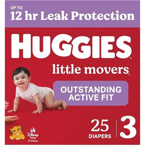 Huggies Little Movers Diapers Size 3, 25 Count