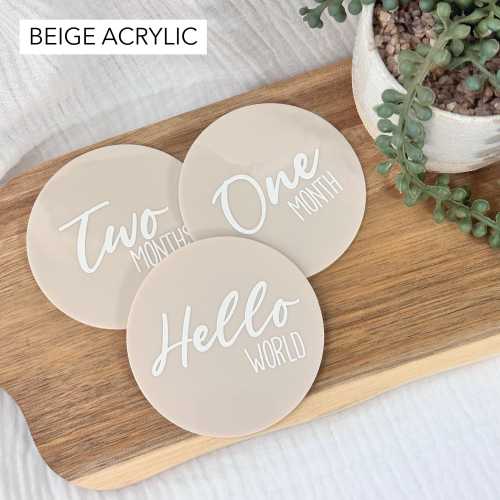 Set of 13 Baby Acrylic Milestone Cards | Baby milestone cards Baby shower gift newborn gift baby arrival photo props months hello world sign