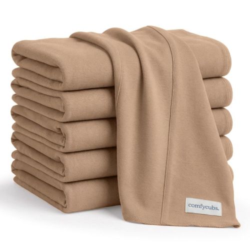Comfy Cubs Baby Burp Cloths Set Pack of 6 - Large, 6-Layer, Ultra Absorbent Soft 100% Cotton for Infants - Cedar