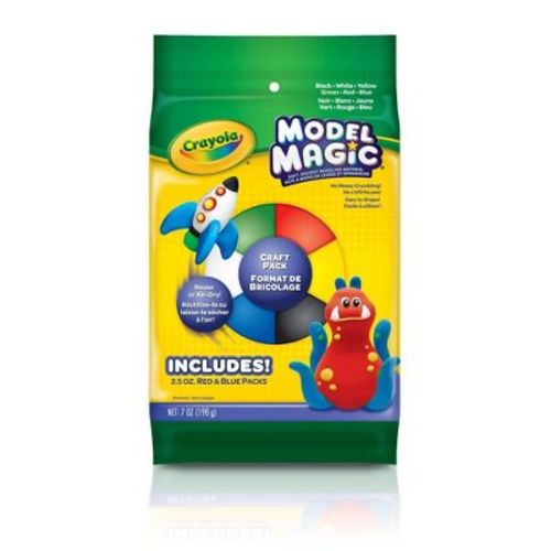 Crayola Model Magic Craft 6ct: Non-Toxic Reusable Modeling Clay for Kids, Creative Thinking, Ages 3+, 6 Colors