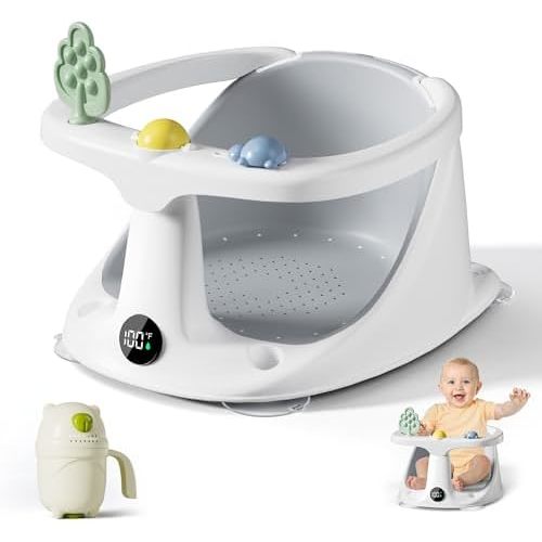 Baby Bath Seat,Bath Seats for Babies Sitting Up with Rinse Cup