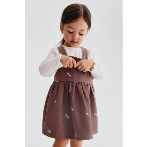 2-PIECE OVERALL DRESS AND TOP SET