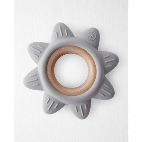 Baby Little Planet Silicone & Wood Teether - Grey - Little Planet | Carter's